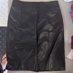 Forever 21 Black Faux Leather Pencil Skirt